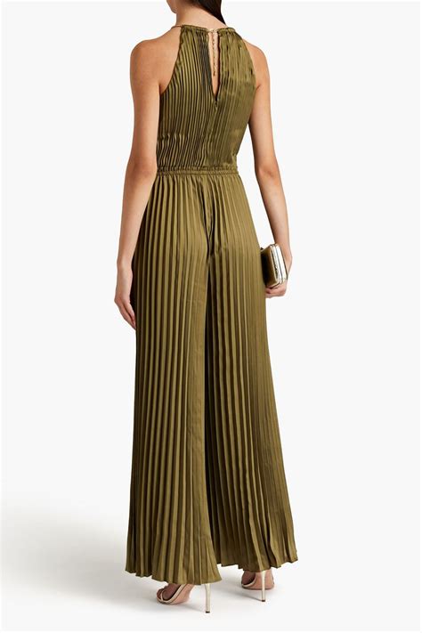 michael kors red jumpsuit|michael kors pleated jumpsuit.